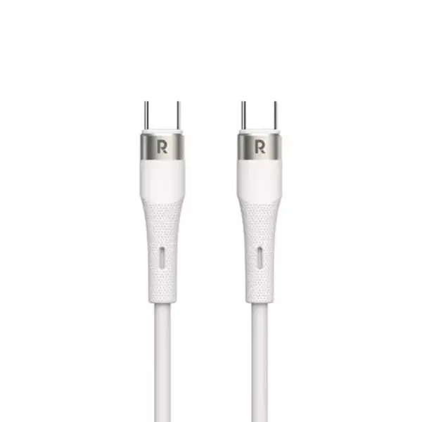 RAVPOWER CHARGE & SYNC 60W SILICONE USB-C TO USB-C CABLE | WHITE